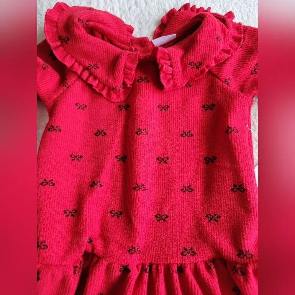 New baby girl Christmas Valentine's day  holiday dress +tights set